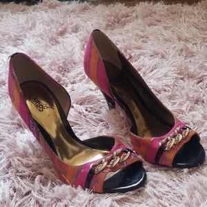 Vintage Tribal Print High Heel